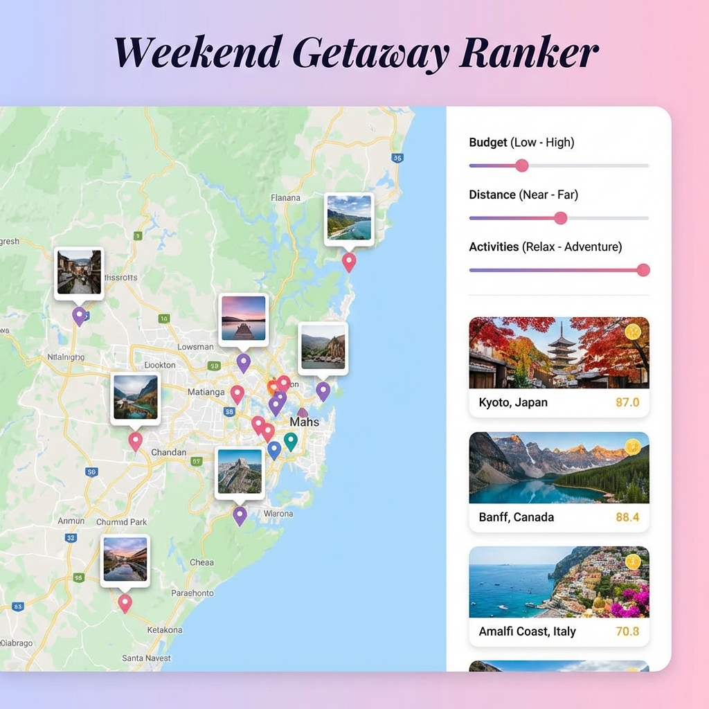Weekend Getaway Ranker
